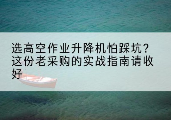 明光高空作业升降机厂家推荐-选高空作业升降机怕踩坑？这份老采购的实战指南请收好